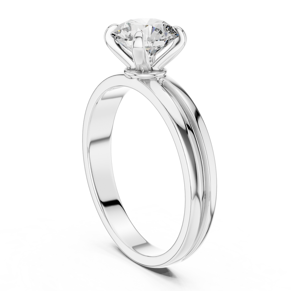 Blush Radiance Round Diamond Solitaire Ring