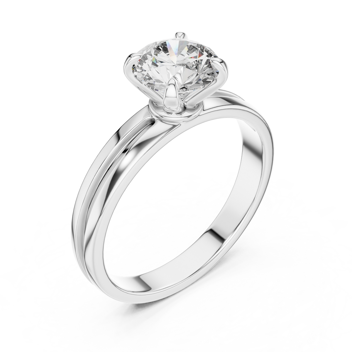 Blush Radiance Round Diamond Solitaire Ring