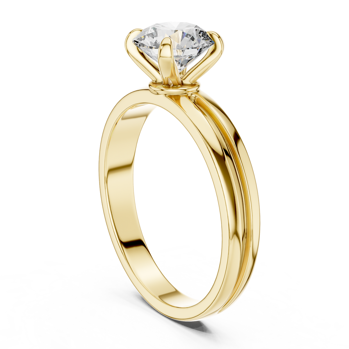 Blush Radiance Round Diamond Solitaire Ring