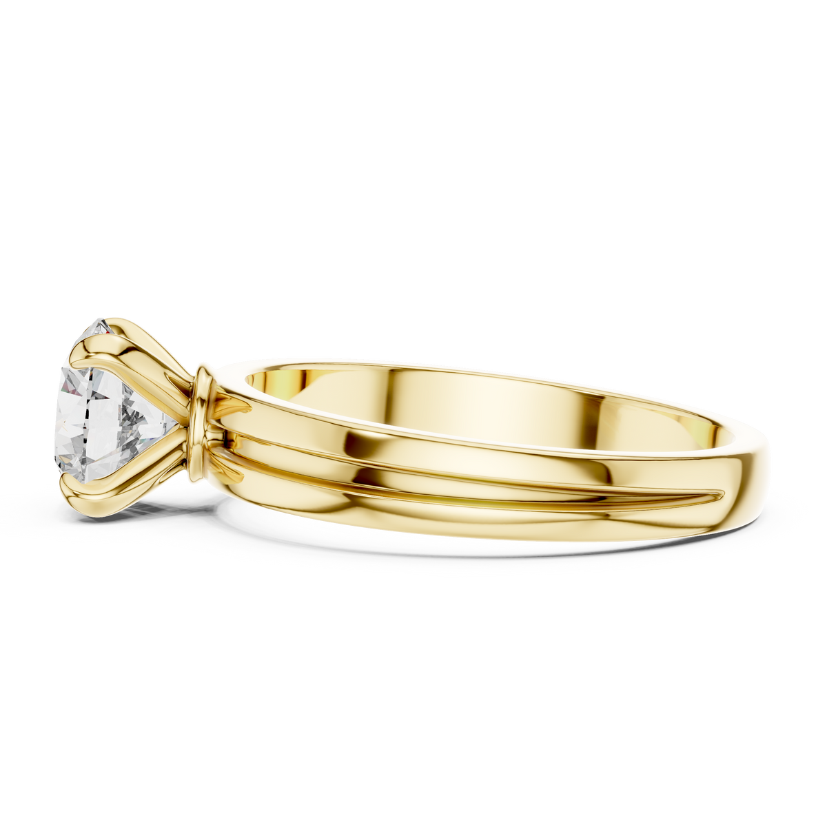 Blush Radiance Round Diamond Solitaire Ring