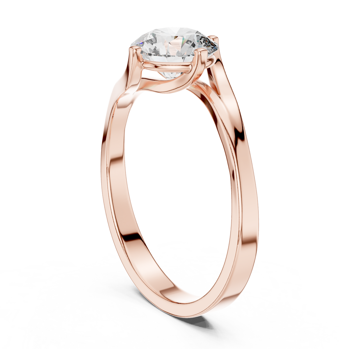 Lumière Sculpted Solitaire Ring