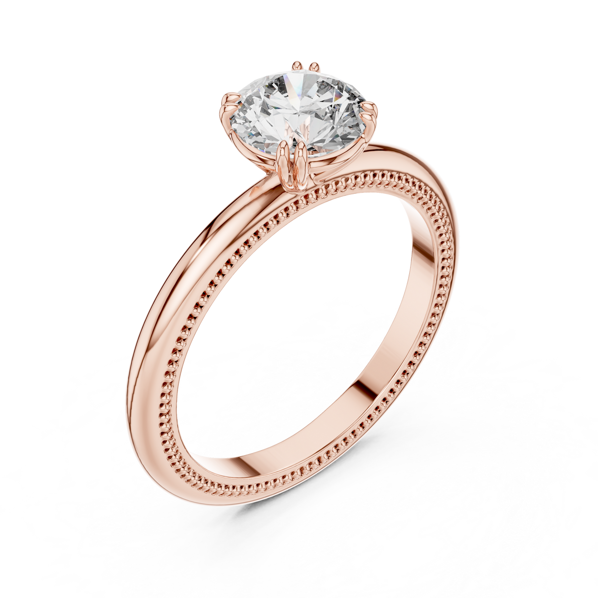 Rosy Radiance Elevated Solitaire Ring