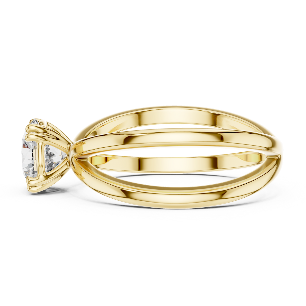 Evermore Split-Shank Round Solitaire Ring