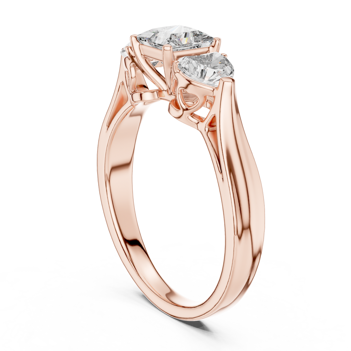 Celestial Three-Stone Round Diamond Ring