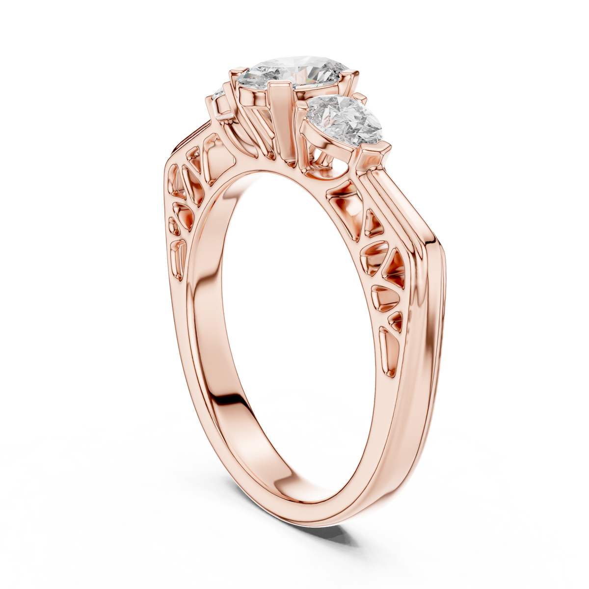Imperial Three-Stone Diamond Ring