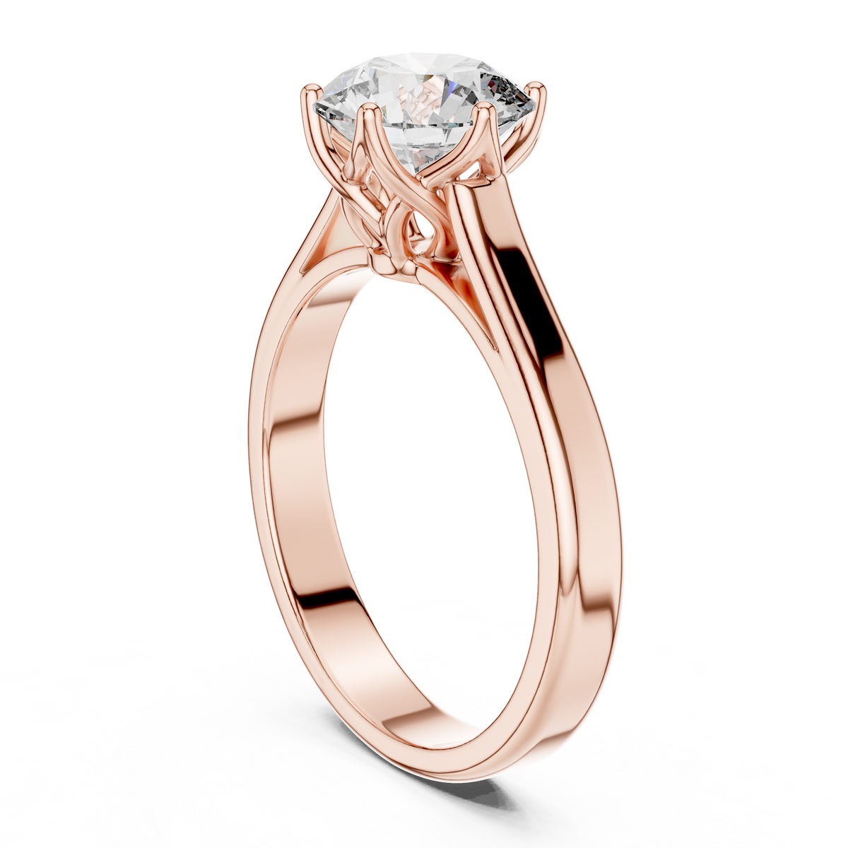 Ivory Crown Round Solitaire Ring