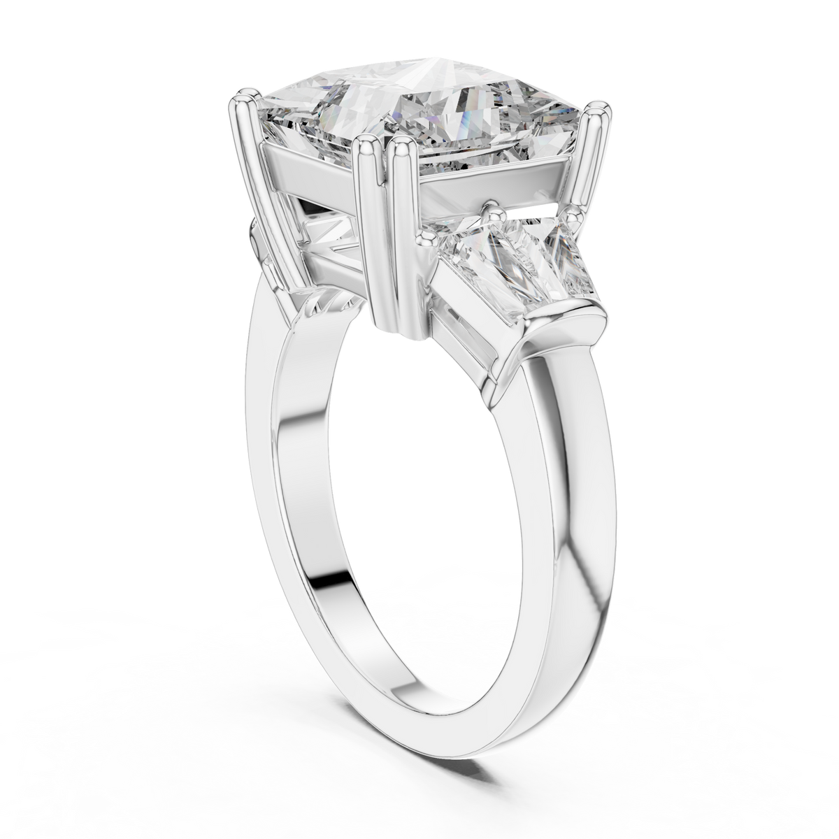 Rosé Princess Three-Stone Diamond Ring