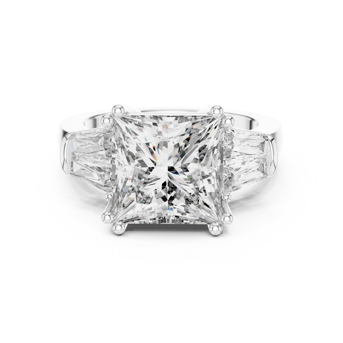 Rosé Princess Three-Stone Diamond Ring