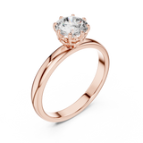 Elegant Round Prong Solitaire Ring