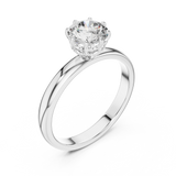 Elegant Round Prong Solitaire Ring