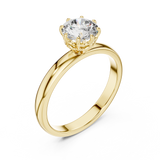Elegant Round Prong Solitaire Ring