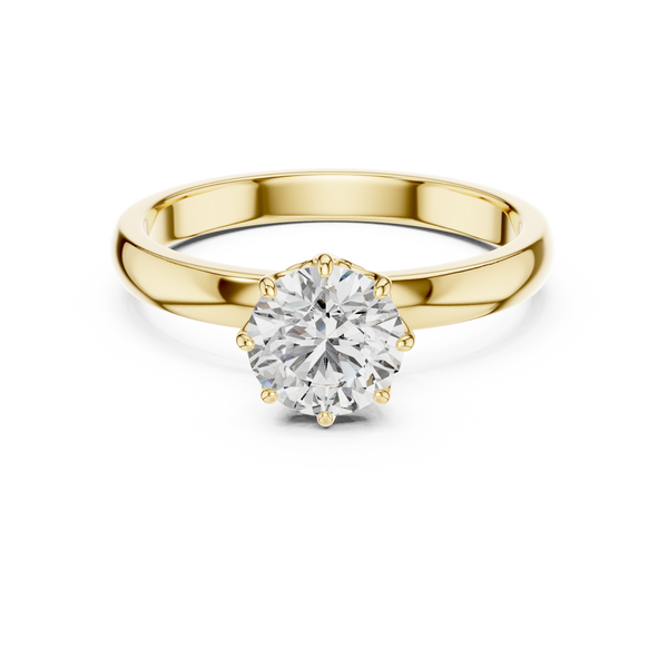 Elegant Round Prong Solitaire Ring