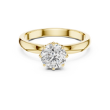 Classic Round Cathedral Solitaire Ring