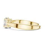 Graceful Raised Round Solitaire Ring