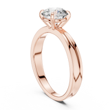 Sophisticated Solitaire Ring with Brilliant Round-Cut Lab-Grown Diamond