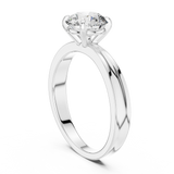 Sophisticated Solitaire Ring with Brilliant Round-Cut Lab-Grown Diamond