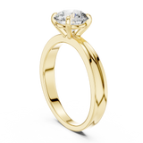 Sophisticated Solitaire Ring with Brilliant Round-Cut Lab-Grown Diamond