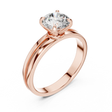 Blush Radiance Round Diamond Solitaire Ring