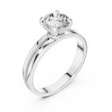 Blush Radiance Round Diamond Solitaire Ring