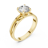 Blush Radiance Round Diamond Solitaire Ring