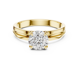 Blush Radiance Round Diamond Solitaire Ring