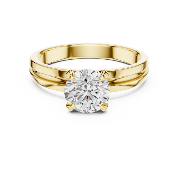 Blush Radiance Round Diamond Solitaire Ring