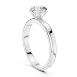 Rosy Luxe Sculpted Round Diamond Ring