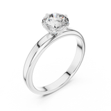 Rosy Luxe Sculpted Round Diamond Ring