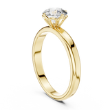 Rosy Luxe Sculpted Round Diamond Ring
