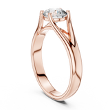 Golden Embrace Round Cut Solitaire Engagement Ring