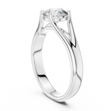 Golden Embrace Round Cut Solitaire Engagement Ring