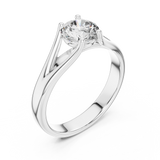 Golden Embrace Round Cut Solitaire Engagement Ring
