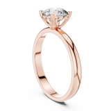 Timeless Round Diamond Cathedral Solitaire Ring