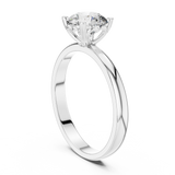 Timeless Round Diamond Cathedral Solitaire Ring