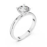 Timeless Round Diamond Cathedral Solitaire Ring