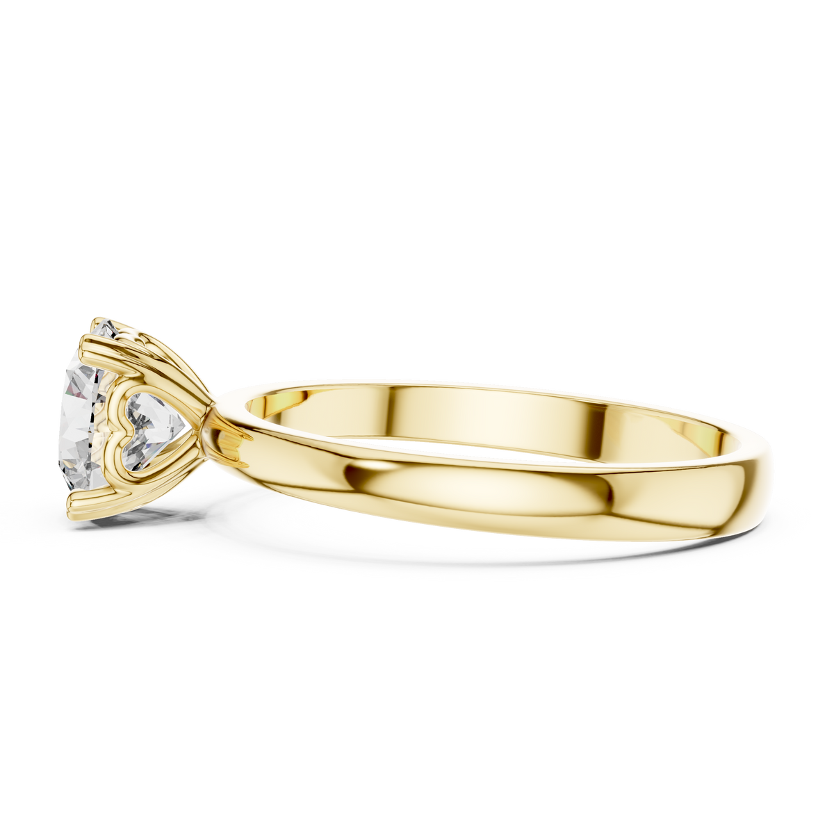Timeless Round Diamond Cathedral Solitaire Ring