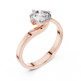 Lumière Sculpted Solitaire Ring