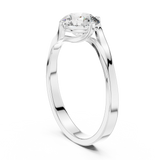 Lumière Sculpted Solitaire Ring