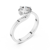 Lumière Sculpted Solitaire Ring