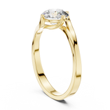 Lumière Sculpted Solitaire Ring