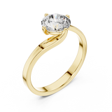 Lumière Sculpted Solitaire Ring
