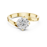 Lumière Sculpted Solitaire Ring