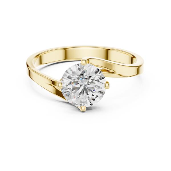 Lumière Sculpted Solitaire Ring
