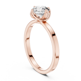 Blush Crown Round Diamond Engagement Ring