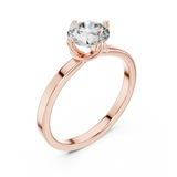 Blush Crown Round Diamond Engagement Ring