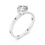 Blush Crown Round Diamond Engagement Ring