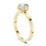 Blush Crown Round Diamond Engagement Ring