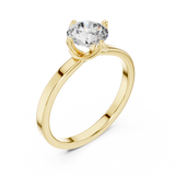Blush Crown Round Diamond Engagement Ring