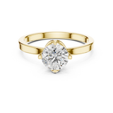 Blush Crown Round Diamond Engagement Ring
