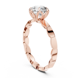 Blooming Halo Gallery Round Solitaire Ring